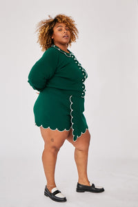 Green Cropped Collared Cardigan - RachelAntonoff.com