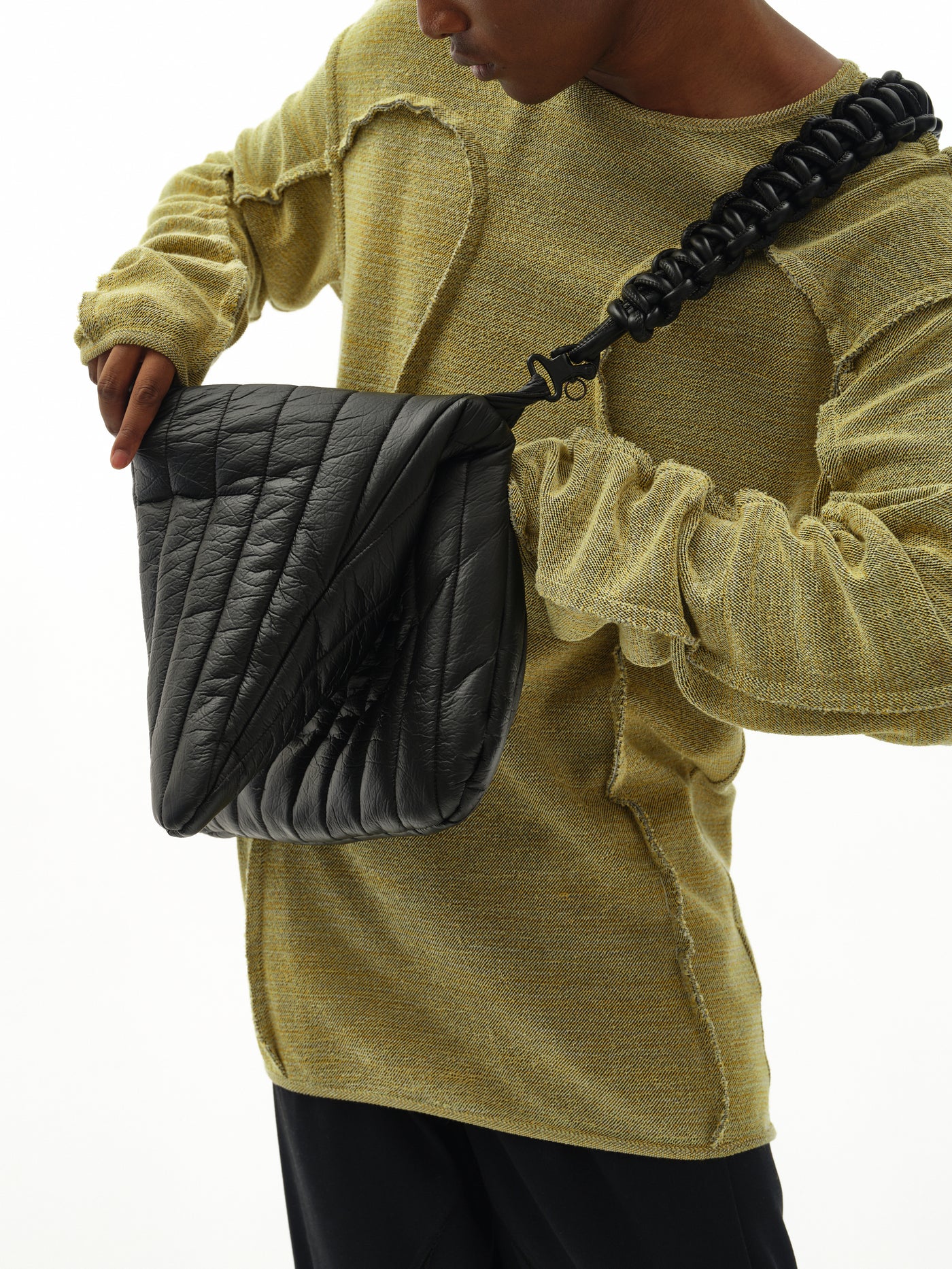 NUTEMPEROR / ナットエンペラー - PU LEATHER BAG (BLACK) | RADD LOUNGE