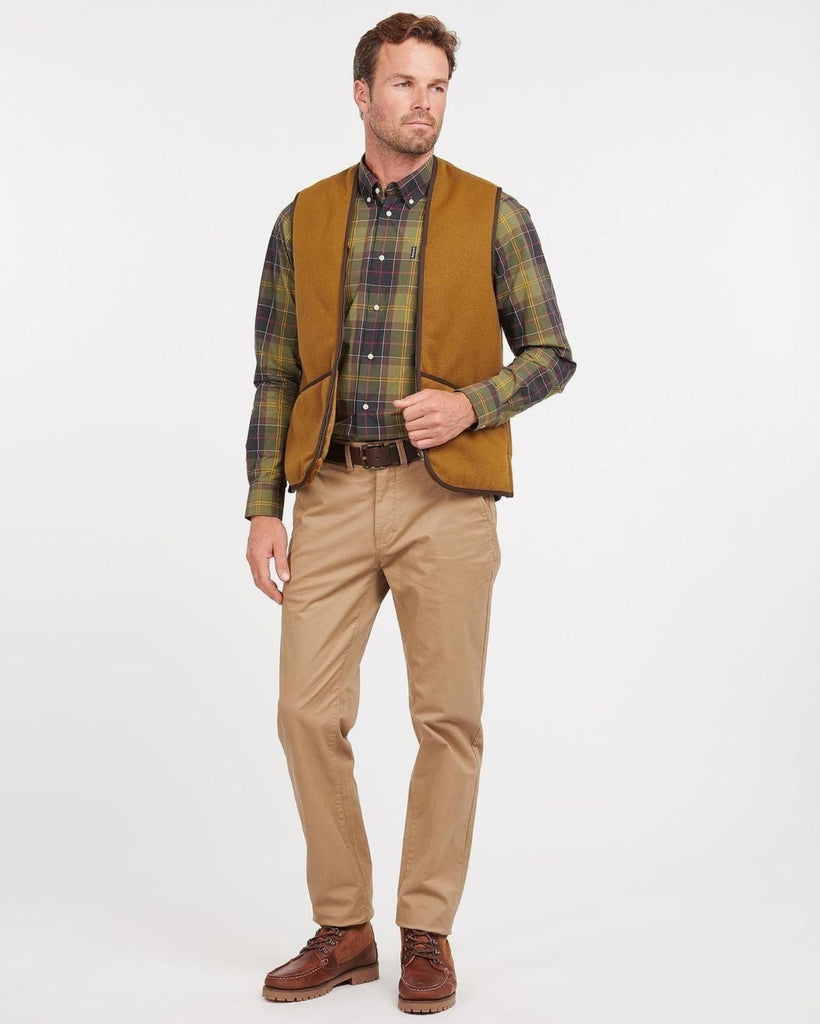 Barbour Warm Pile Waistcoat/Zip-In Liner in Brown | Rainwater's
