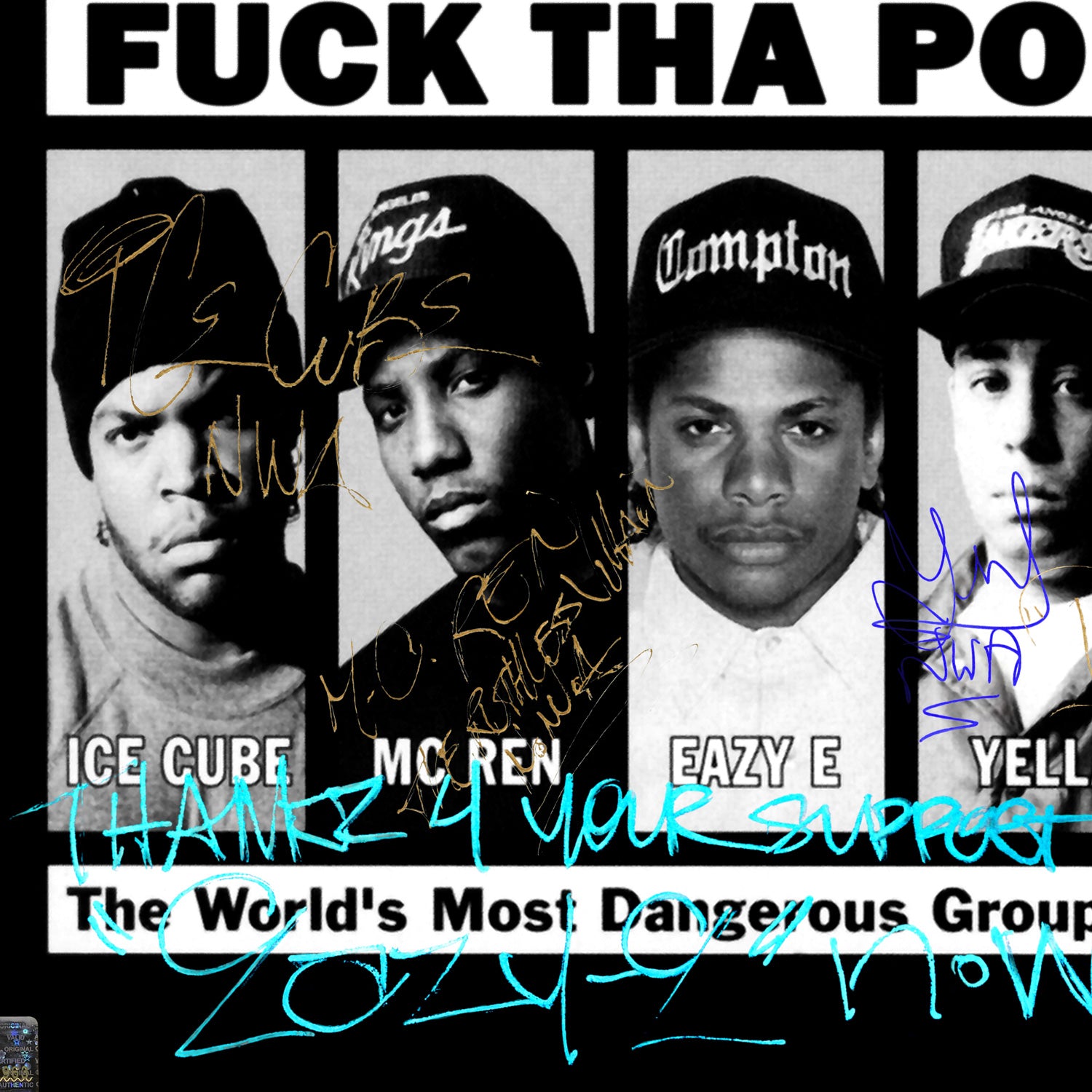 N.W.A. - Fuck Tha Police LP Cover Limited Signature Edition Custom