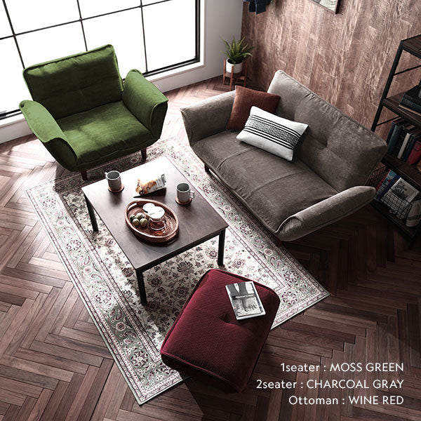 日本製 リクライニングソファ ヴィンテージシリーズ 2人掛けソファ+