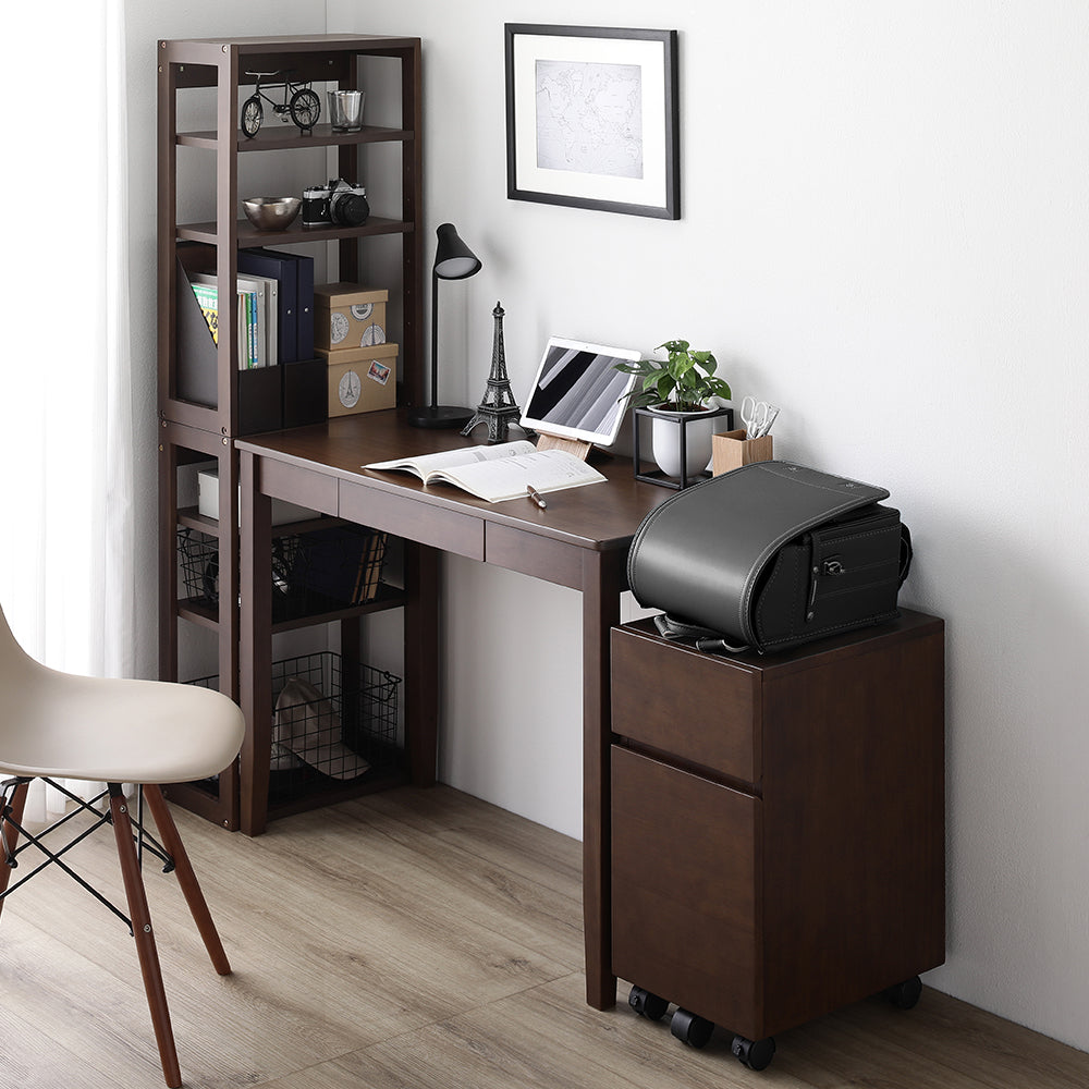 旧仕様】組み替えできる 天然木学習デスク 3点セット（デスク+ラック+