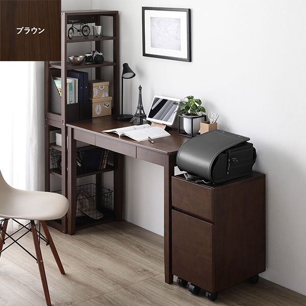 旧仕様】組み替えできる 天然木学習デスク 3点セット（デスク+ラック+