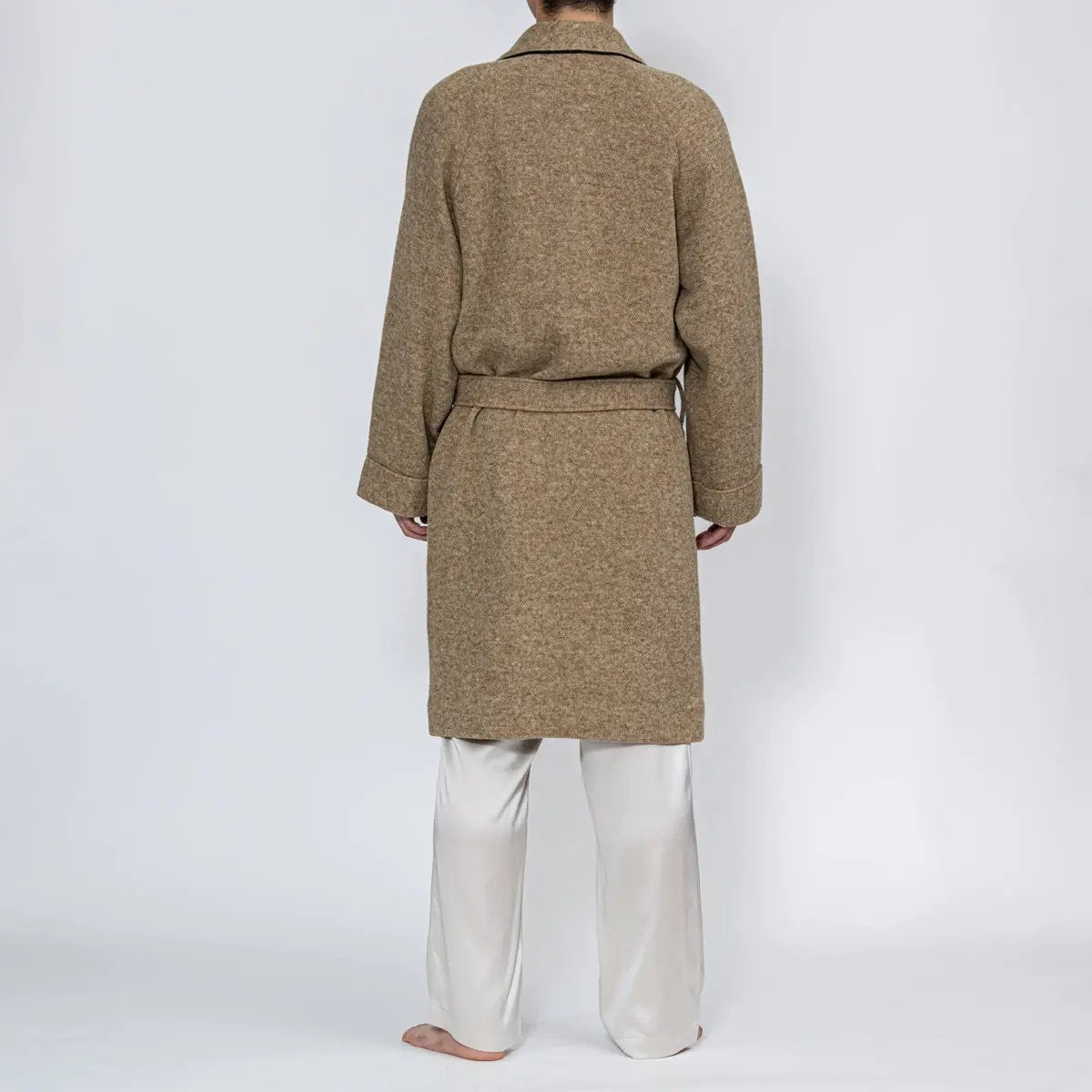 Aquascutum アクアスキュータム ウールダブルニット杢無地ミドルガウン