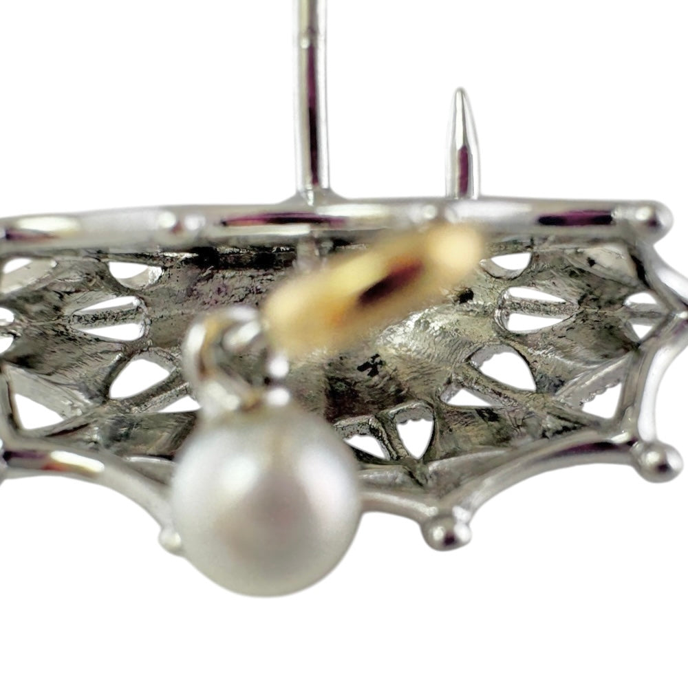 MIKIMOTO ミキモト ブローチ シルバー パール レディース 中古