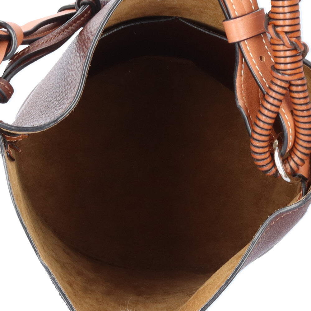 LOEWE ロエベ ゲートバケット ショルダーバッグ レザー ブラウン