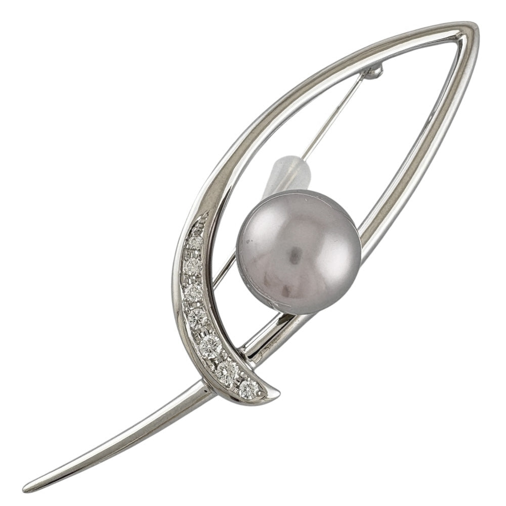TASAKI タサキ ブローチ 18金 K18ホワイトゴールド ダイヤモンド