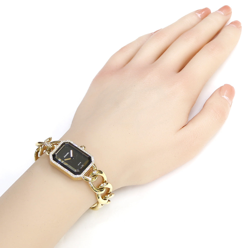 CHANEL シャネル プルミエール L 腕時計 18金 K18イエローゴールド