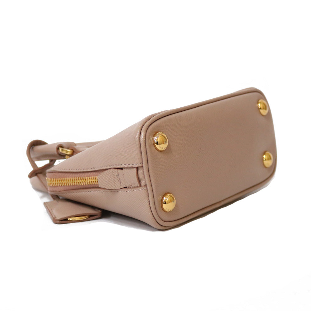 中古】 プラダ PRADA ショルダーバッグ ハンドバッグ レザー ベージュ