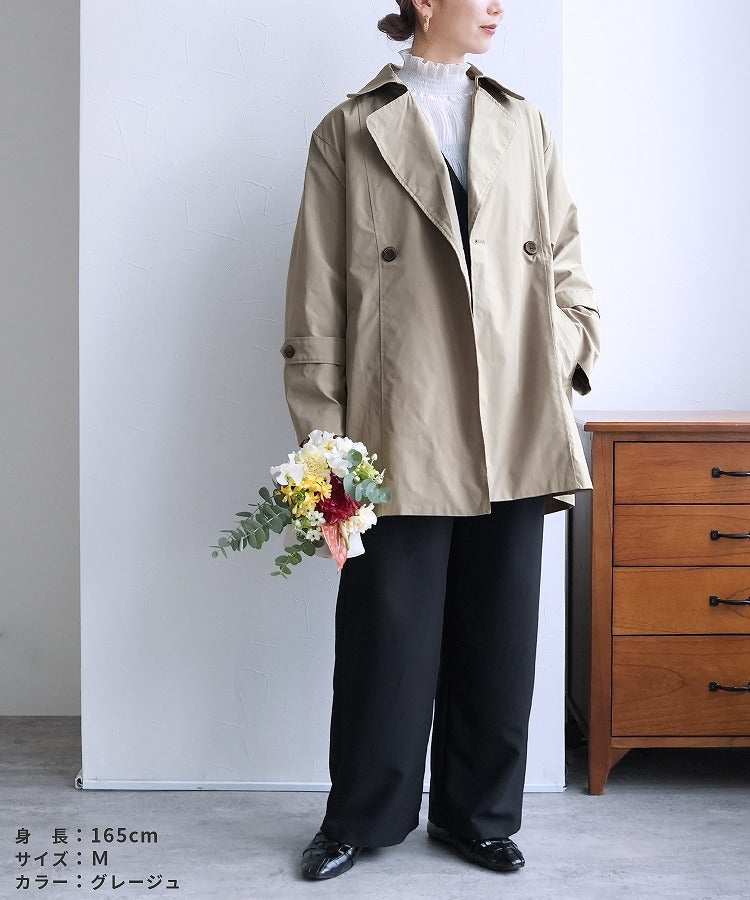 キャンディ袖トレンチ風Aラインコート(y8194) 宅配便発送 | reca