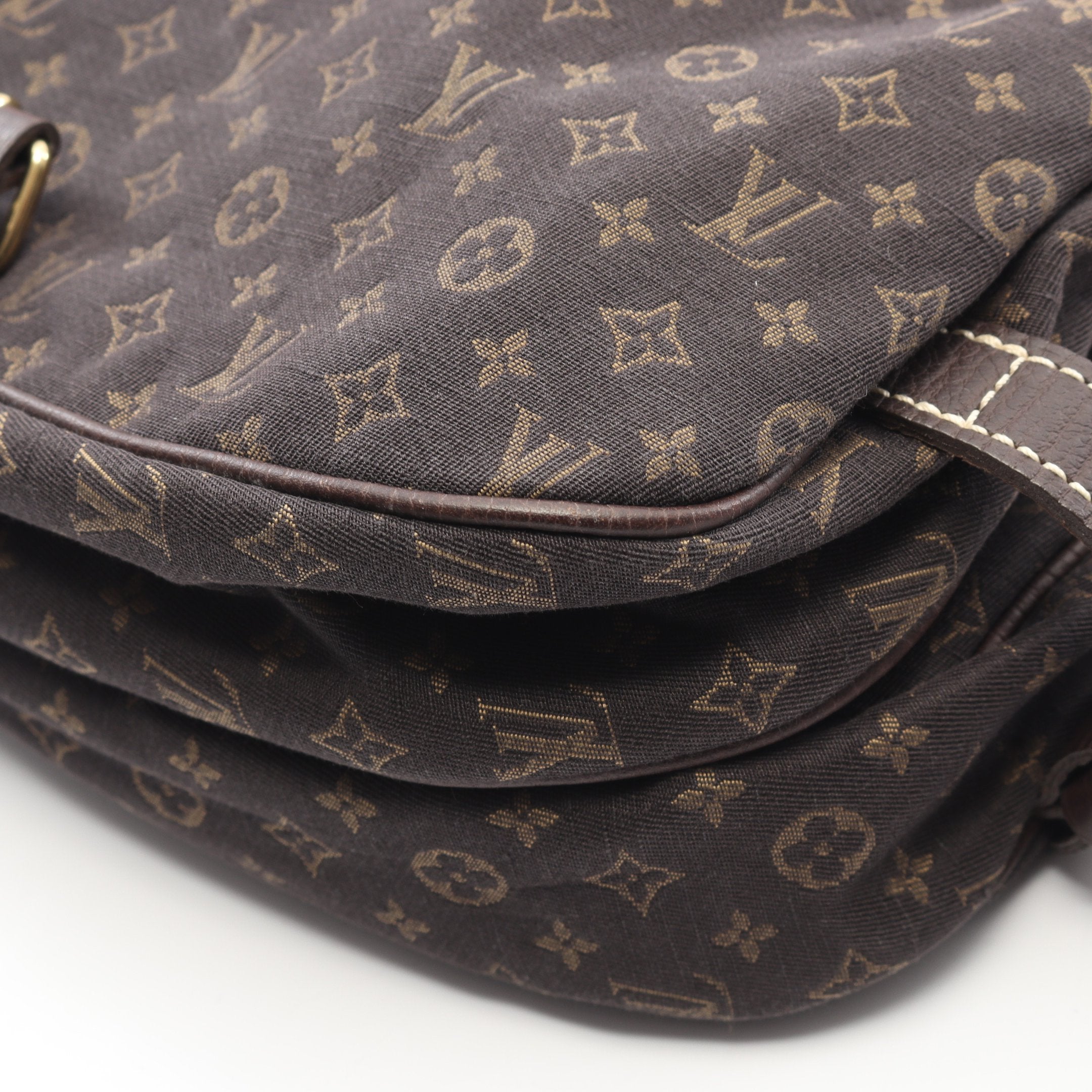 ソミュール モノグラムミニラン エベヌ ショルダーバッグ キャンバス