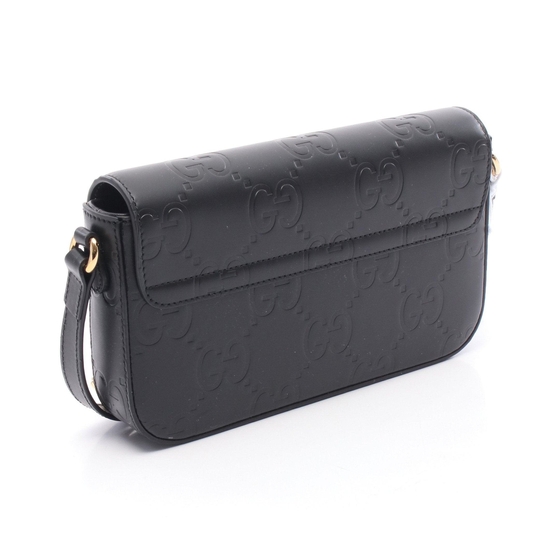 GG スーパーミニ ショルダーバッグ レザー ブラック グッチ – RECLO