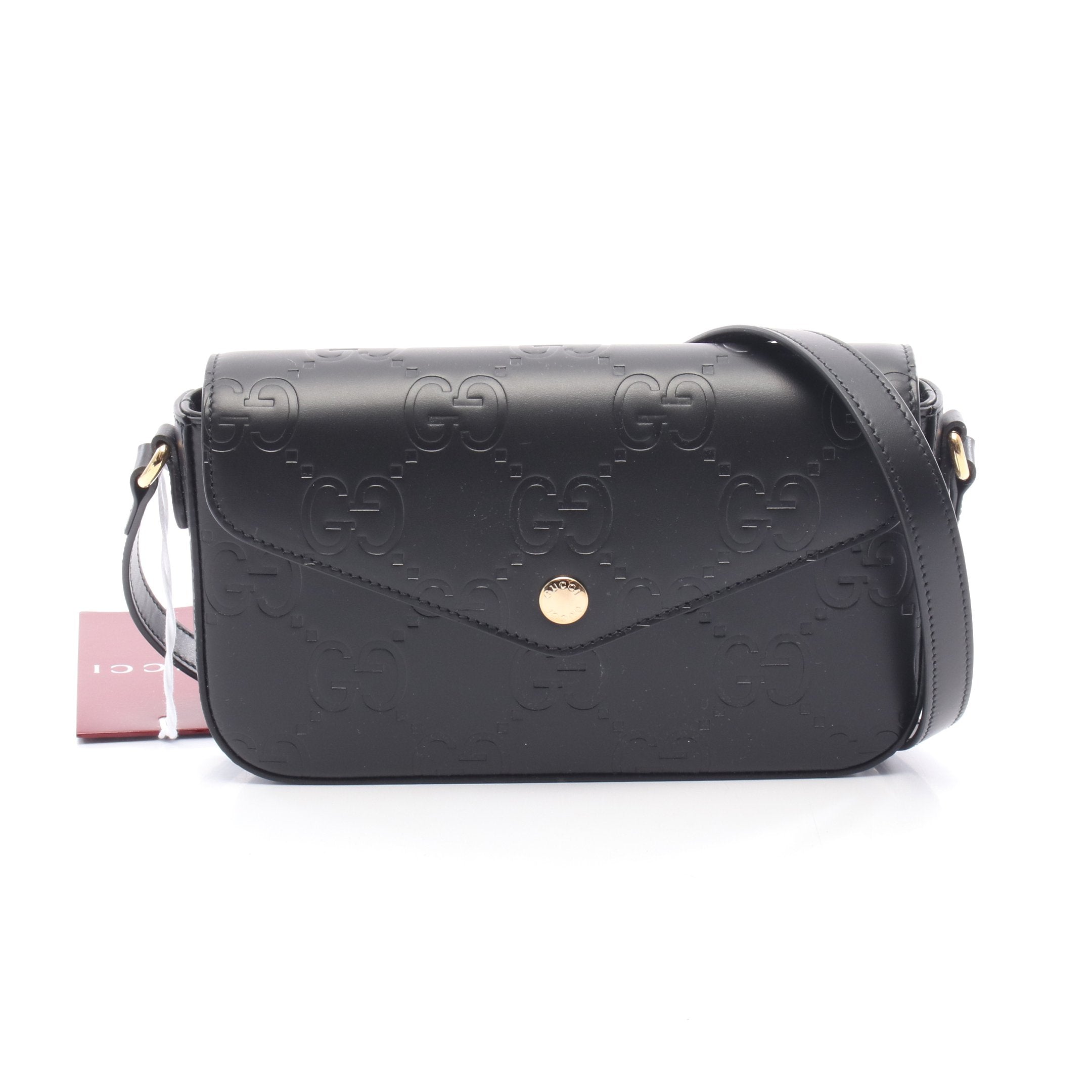 GG スーパーミニ ショルダーバッグ レザー ブラック グッチ – RECLO