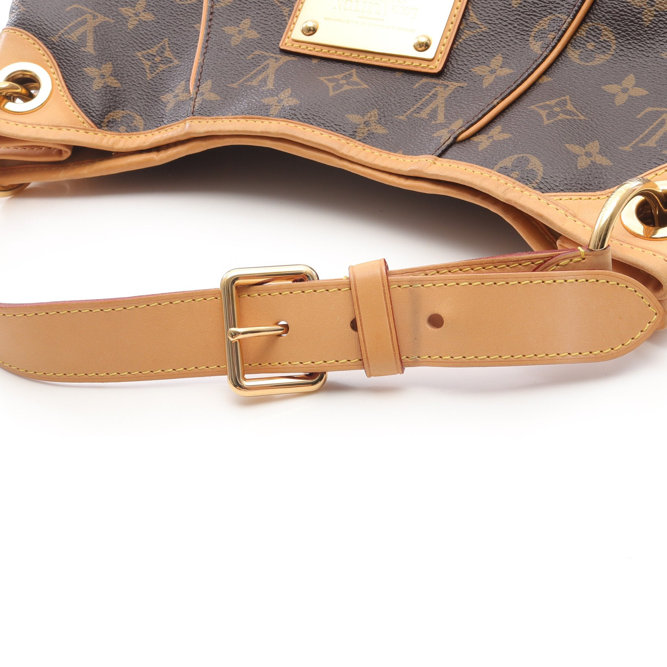 ガリエラPM モノグラム ワンショルダーバッグ PVC レザー ブラウン