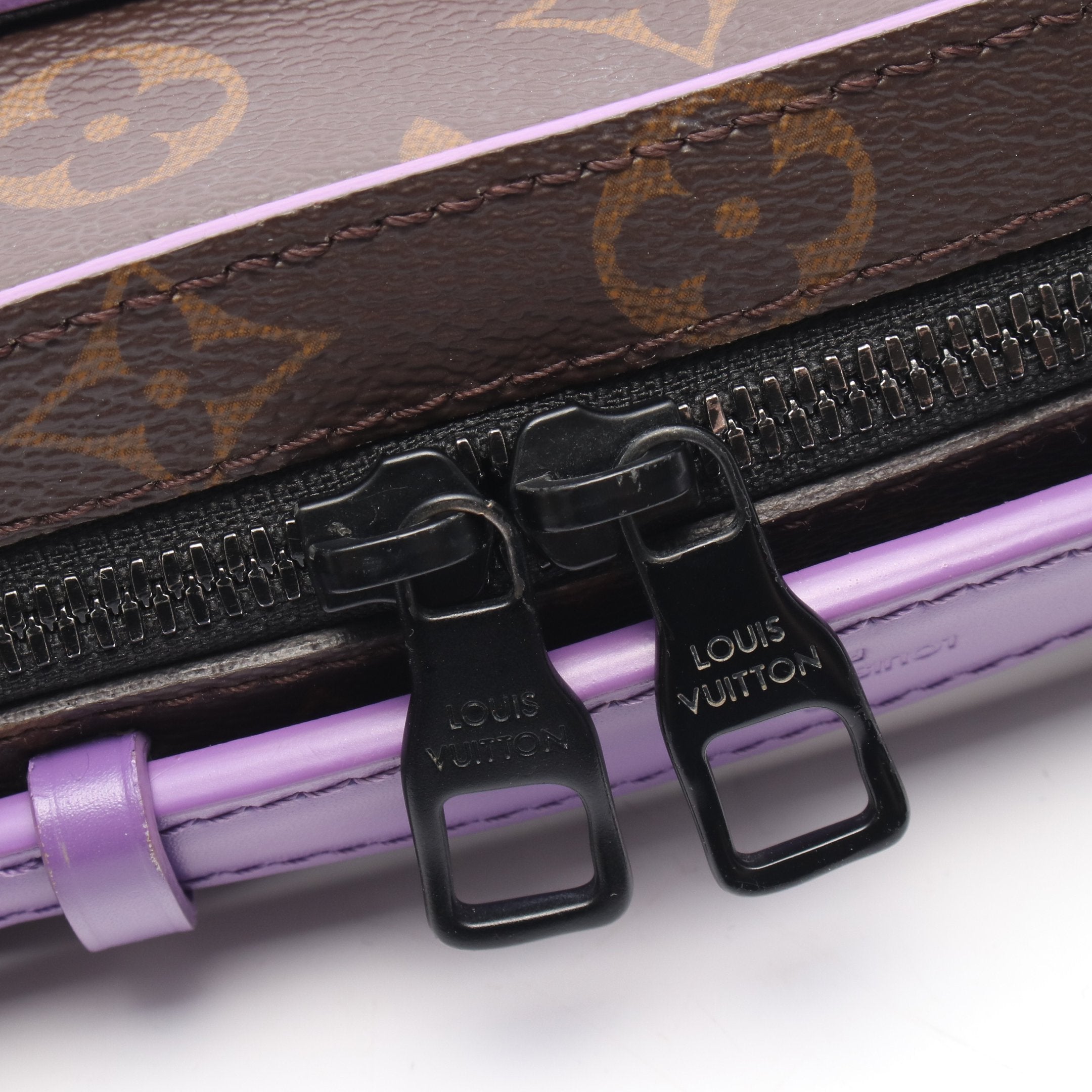 ハンドル ソフトトランク モノグラムマカサー ハンドバッグ PVC レザー