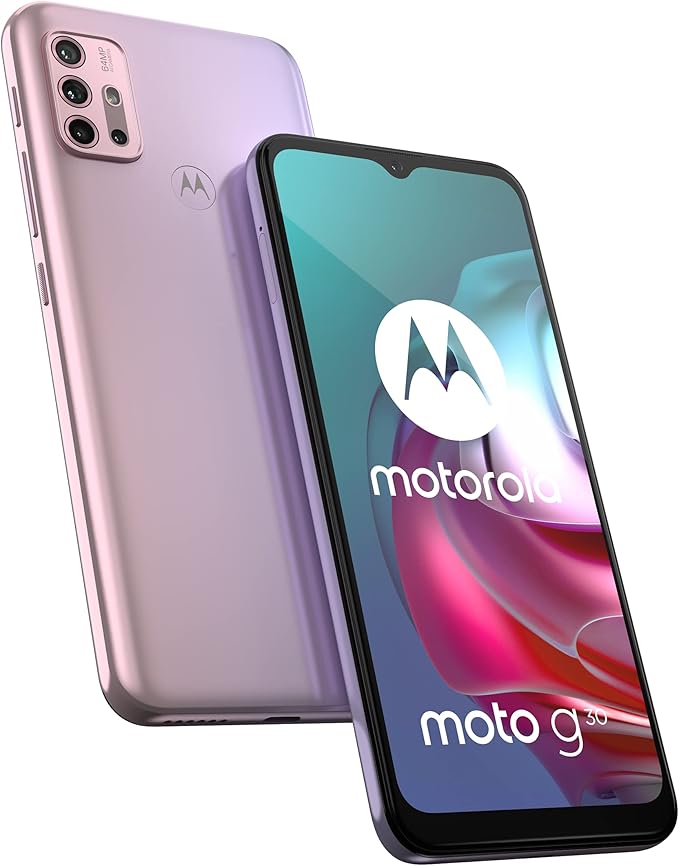 Motorola Moto G30 – Unlocked Android Smartphone, 128GB, Pastel Sky
