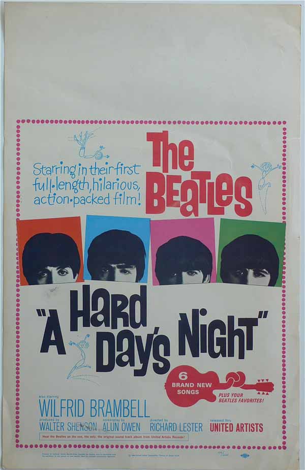 The Beatles – Original A Hard Day's Night Movie Poster