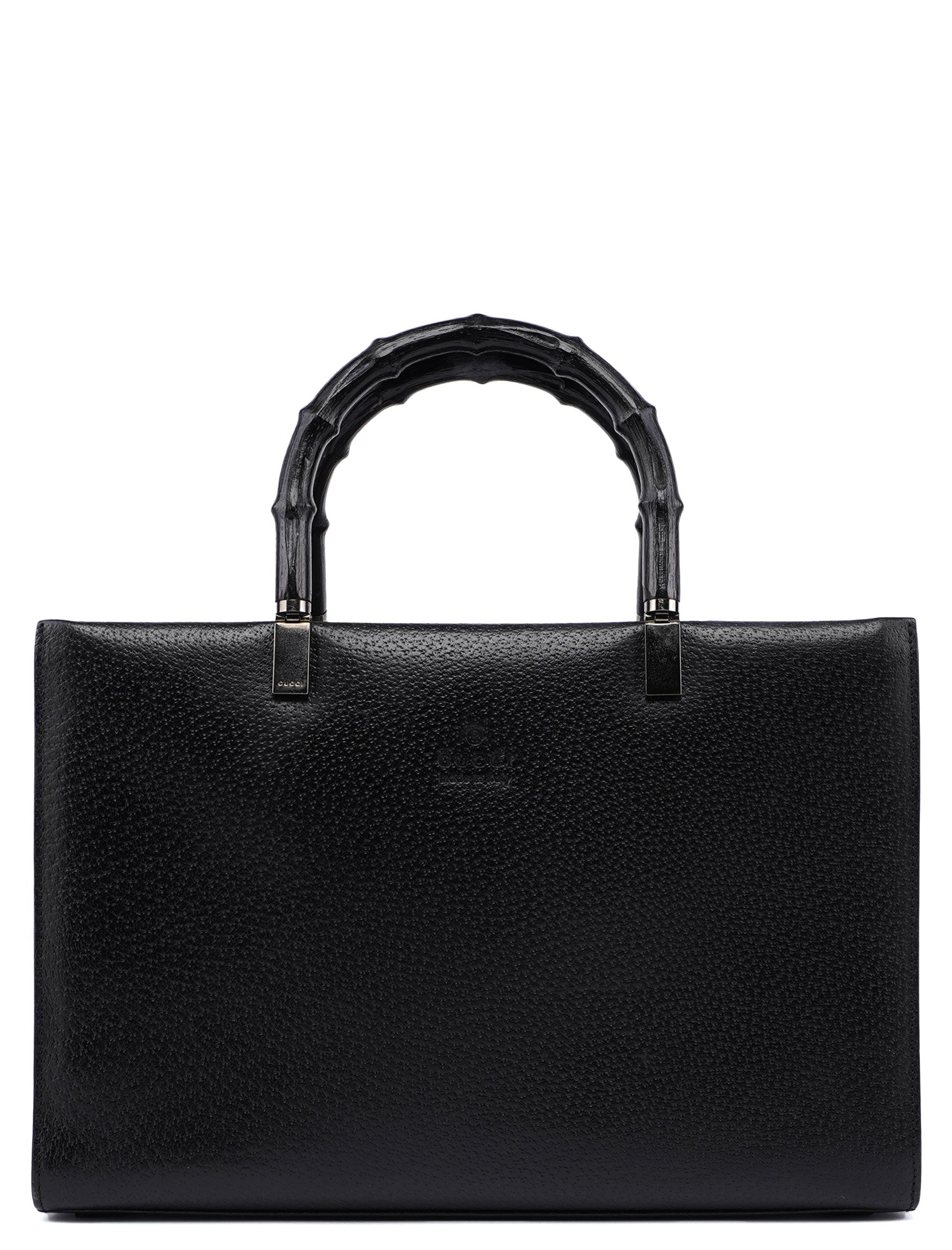 Gucci by Tom Ford Black Leather Bamboo Tote Bag – Rediscover Vintage