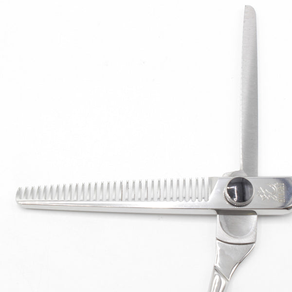 美品】光シザー T-37 セニング 6インチ メガネハンドル 38目U溝 約25