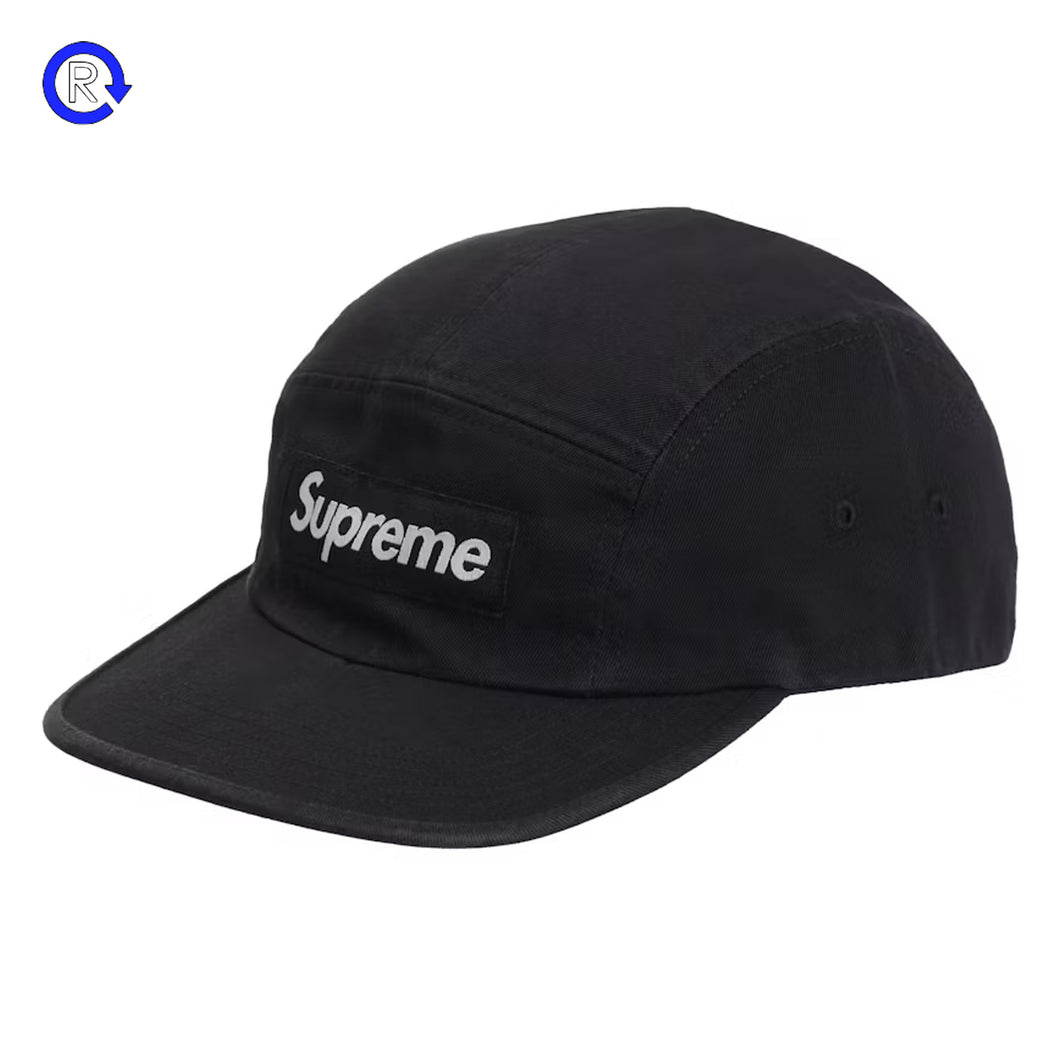 Supreme Black Washed Chino Twill Camp Cap (FW24) – Refresh PGH