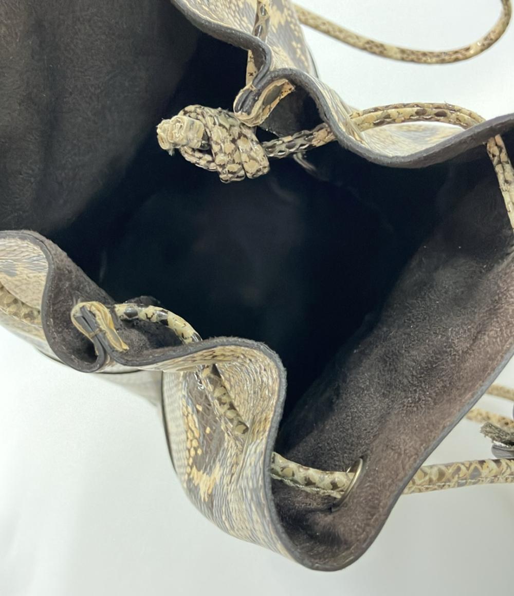 マルコマージ パイソン巾着ショルダーバッグ 肩掛け レディース MARCO