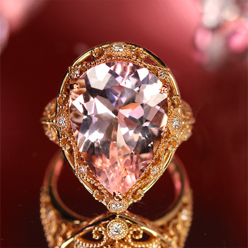 第372回抽選販売＞モルガナイト 8ct ダイヤモンド ピンクゴールド