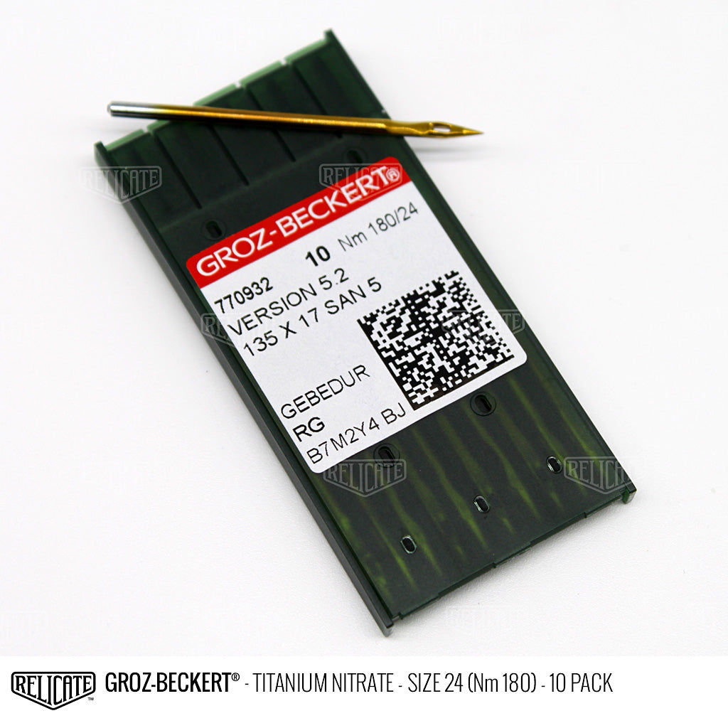 Groz-Beckert 135x17 Titanium Nitrate Needles - Relicate