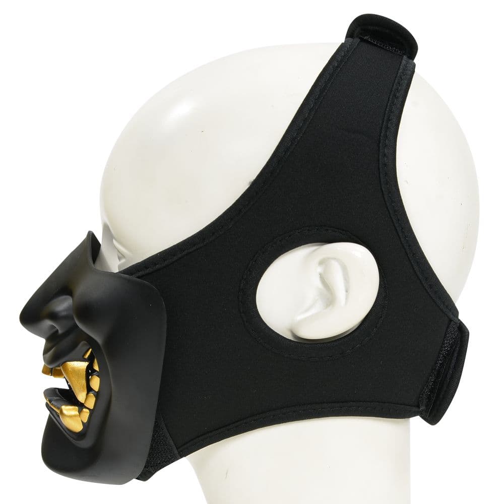 ハーフフェイスガード 般若 鬼面 PRAJNA MASK 装着用バンド付き