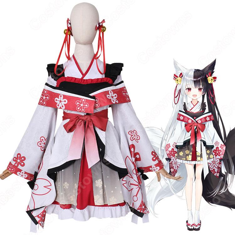 韓国の黒白狐 有栖マナ コスプレ衣装 VTuber 「ぱりぷろ」 cosplay