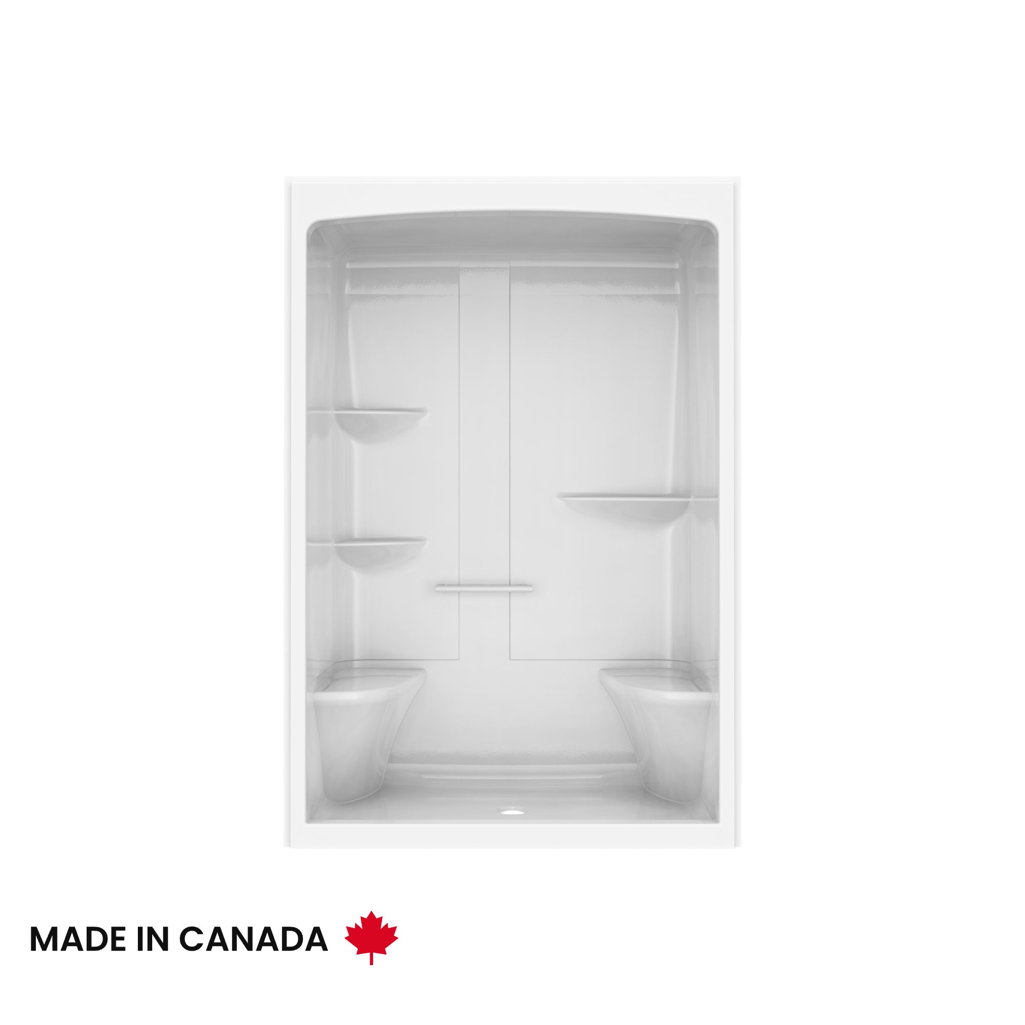 Camelia SHR-6034 Acrylic Alcove Center Drain Left and Right Molded