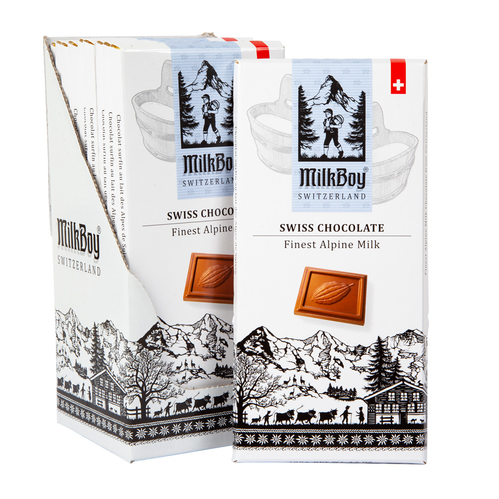 Milkboy Swiss Alpine Milk Chocolate 3.5 oz Bar | Nassau Candy