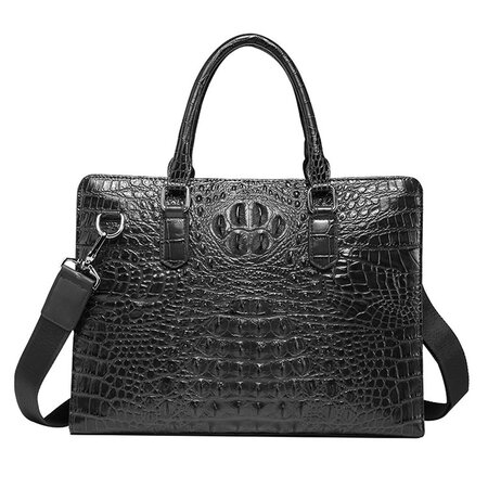 Whatna 牛革 クロコダイル型押し ビジネス バッグメンズ 2way