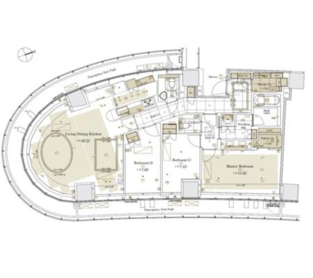 パークコート青山 ザ タワー（135.21m²-3LDK）【92689】 | [三井の賃貸