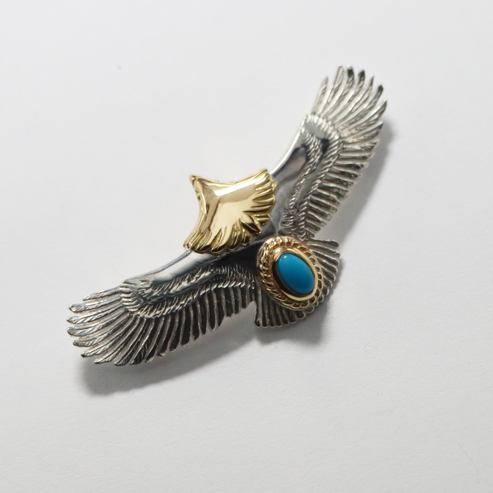 TADY&KINGベビーイーグル頭金金縄ターコイズ Necklace TADY＆KING