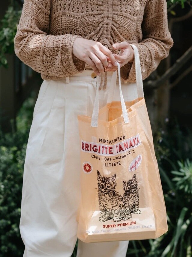 BRIGITTE TANAKA｜刺繍バッグ／Chat - Orné de Feuilles(オルネド