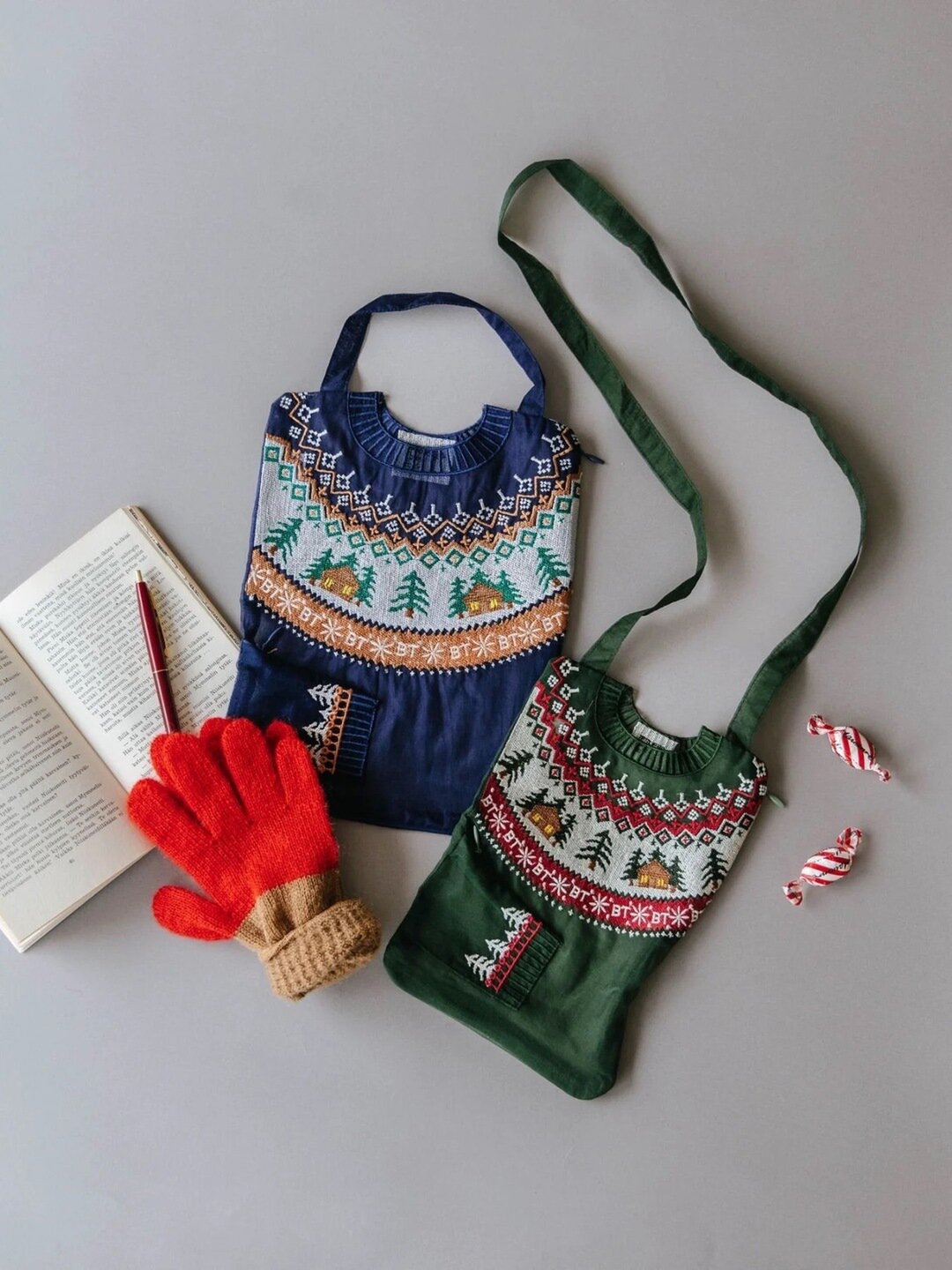 BRIGITTE TANAKA｜ミニポーチ - Orné de Feuilles(オルネドフォイユ