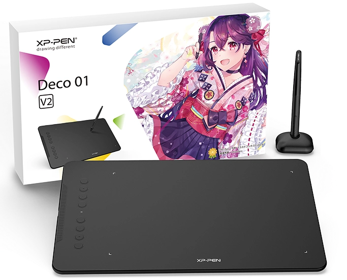 Deco 01 V2 書き味と質感が良く、筆圧調整しやすい板タブがおすすめ