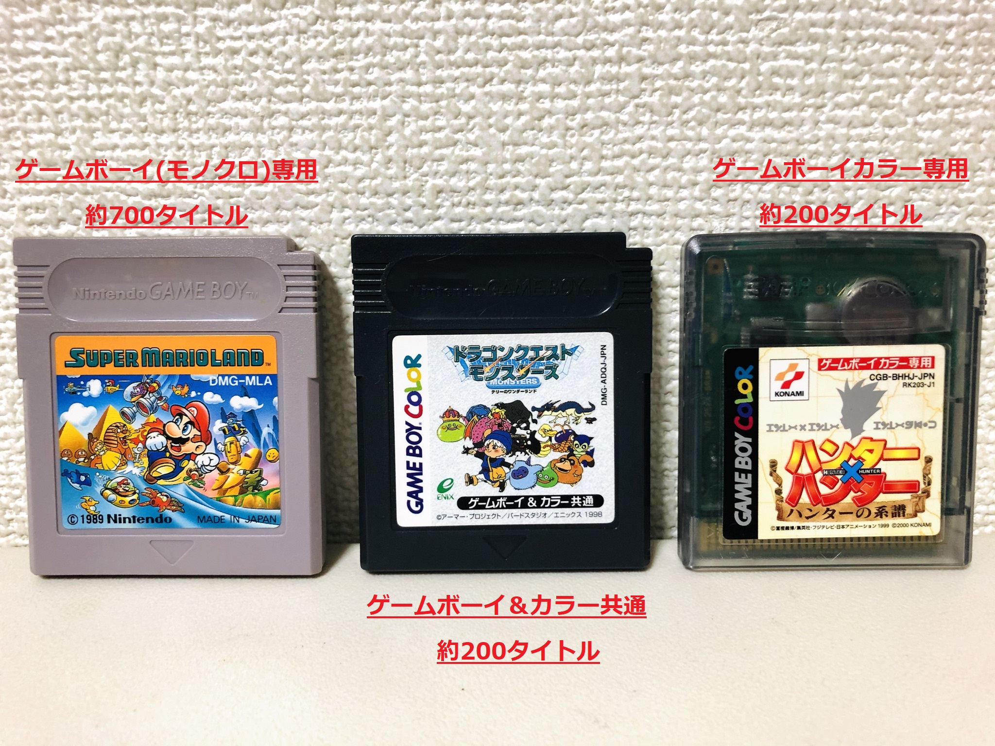 ゲームボーイカラー(GAMEBOY COLOR)本体を買う際の注意点、新品・中古