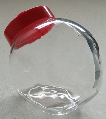 丸猫瓶/菓子瓶/ガラスキャンディポット/ガラスキャニスター 蓋