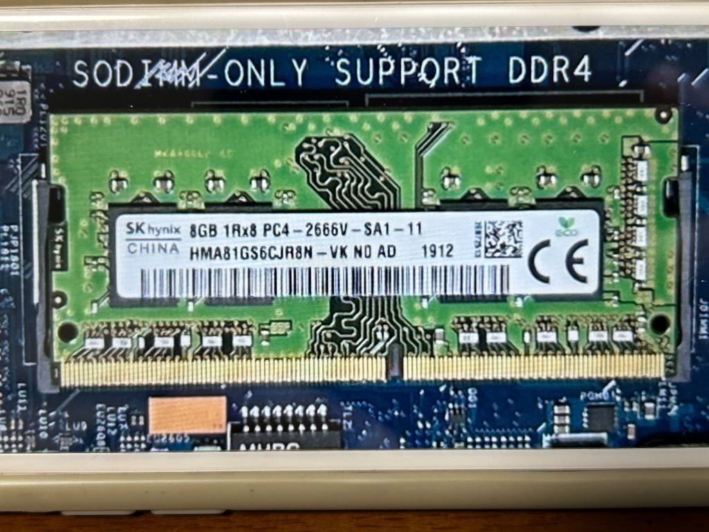 SK hynix PC4-2666V 8GB SK HYNIX 1RX8 PC4-2666V-SA1-11 8GB DDR4