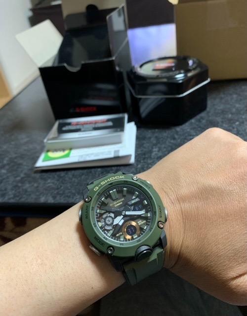 G-SHOCK Gショック カーボン 軽い アナデジ メンズ 腕時計 黒 ブラック