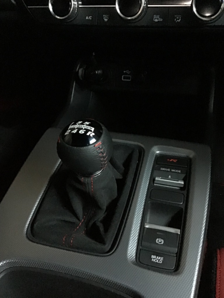 無限（MUGEN） ムゲン レザーシフトノブ (ブラック) シビック type-R