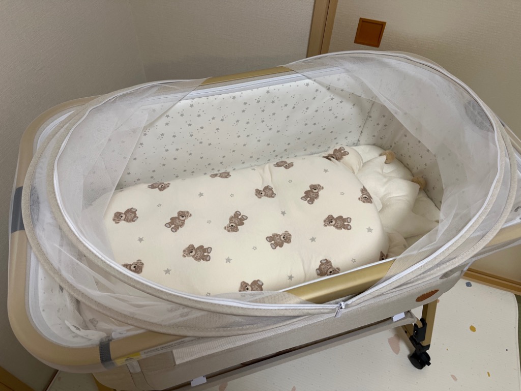 HZDMJ 2024最新モデル 添い寝 ベビーベッド ミニ 持ち運び 折りたたみ