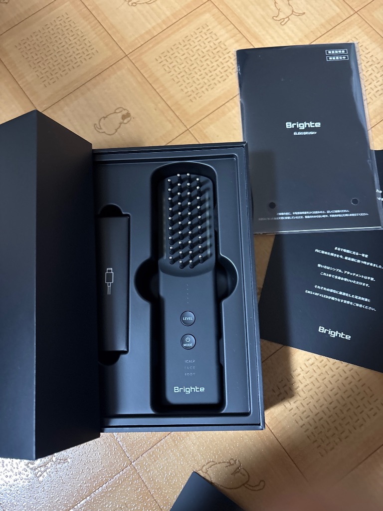 Brighte（ブライト） エレキブラシ プラス ブラシ型 美顔器 頭皮ケア