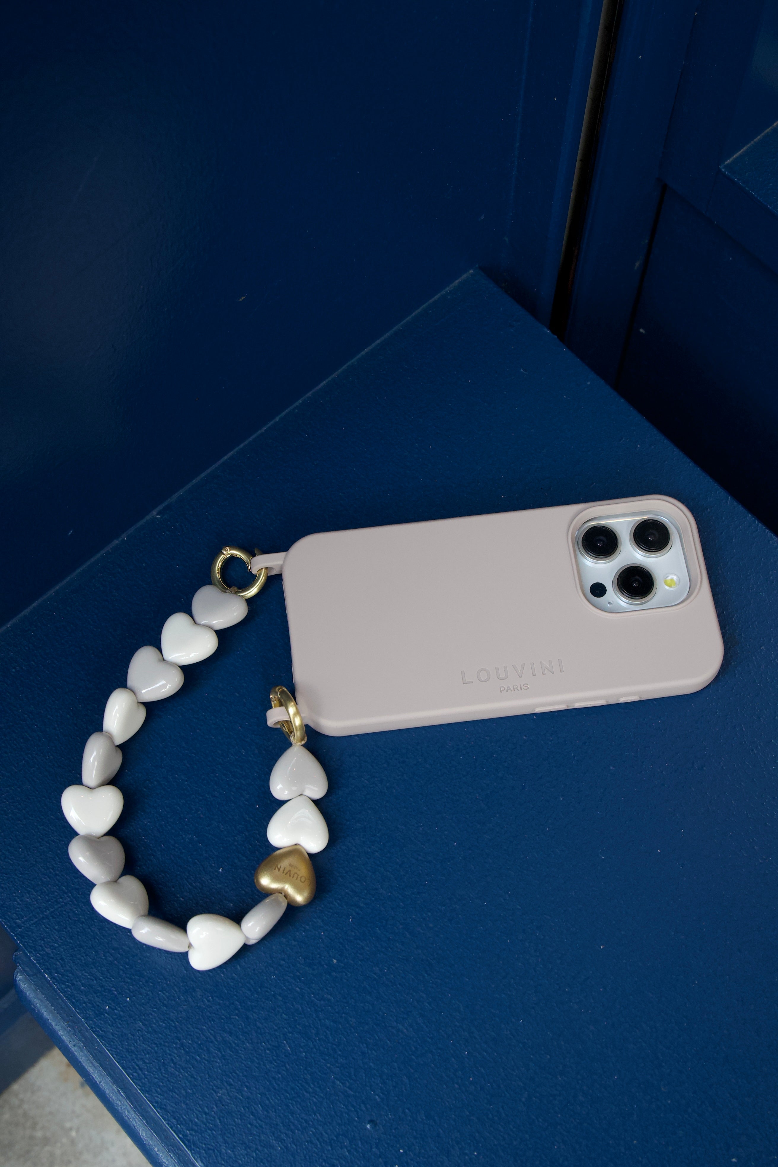 予約販売（3月上旬入荷予定）ハンドストラップ PETIT CUORE GRAY-WHITE