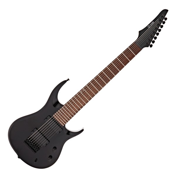 G4M 529 Electric Guitar, 8-String, Jet Black at Gear4music