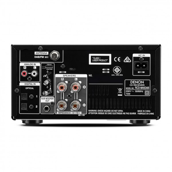 Denon RCD-M40 Micro Hi-Fi System, Black at AV.com