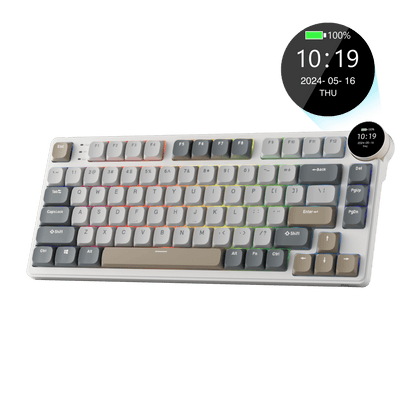RK ROYAL KLUDGE N80 Low-Profile Mechanical Keyboard with Display