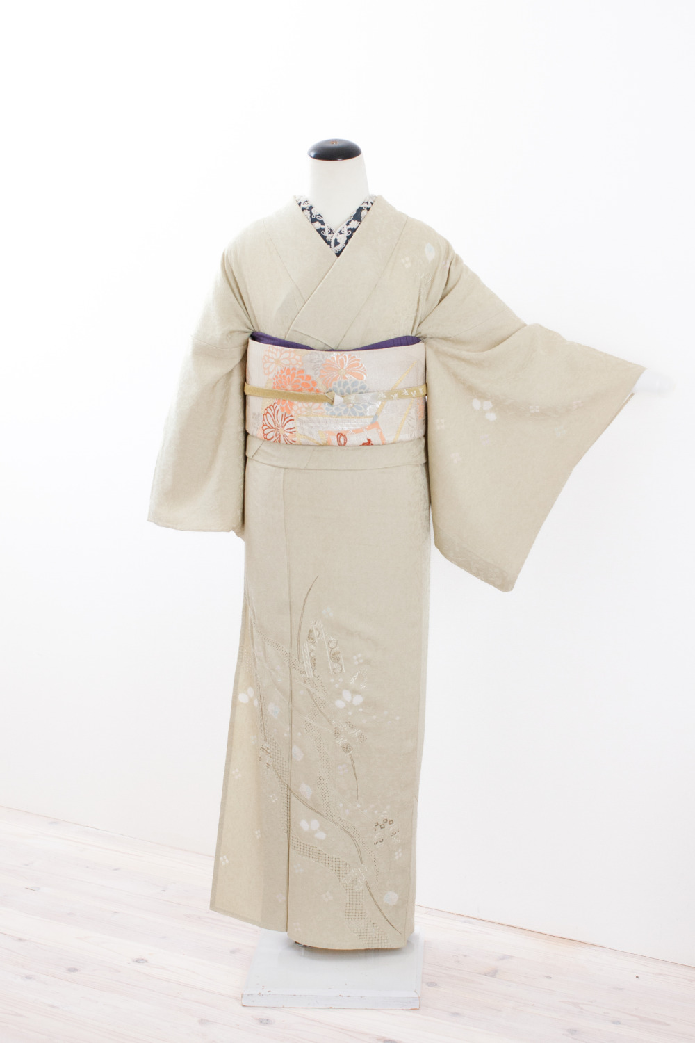 グリーン絞りスワトウ刺繍単衣訪問着 - きもの六花（ricca） | 大阪市