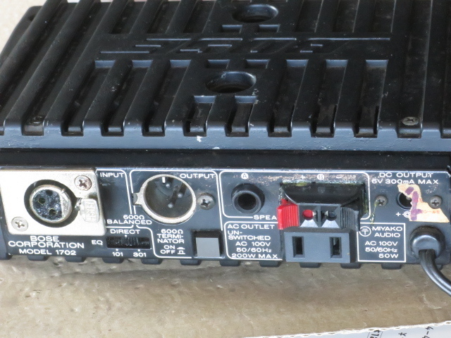 BOSEのパワーアンプMODEL1702の修理（その1：現状確認